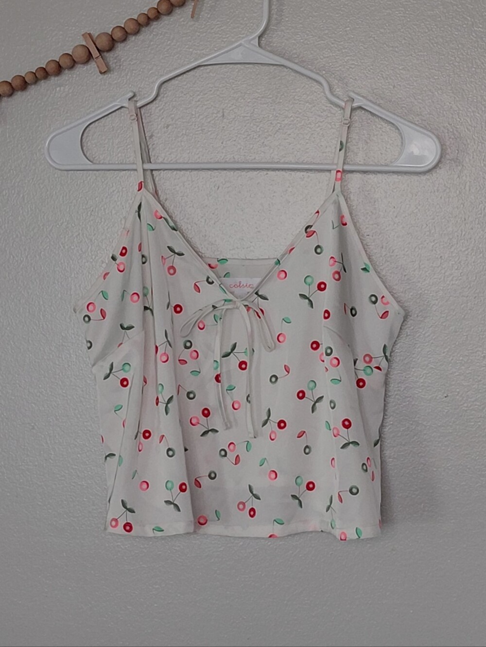 Colsie Cherry Print Lounge Cami Top Small Like New